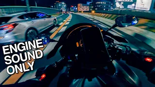 Pure sound | Night Ride |  HONDA CBR600RR Akrapovic Exhaust | JAPAN