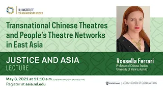 Rosella Ferrari lecture: Transnational Chinese Theatres and People’s Theatre Networks in East Asia