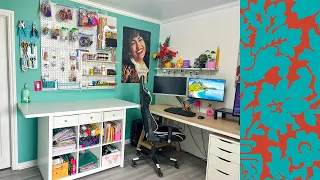 How to organize your small craft room to maximize space! Small Craft Room Tour 2023