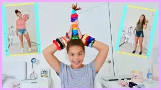 COLORED SCRUNCHIES CHOOSE MY OUTFITS FOR A WEEK | SISTER FOREVER