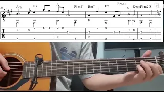 How Does a Moment Last Forever - Easy Fingerstyle Guitar Playthrough Tutorial Lesson With Tab