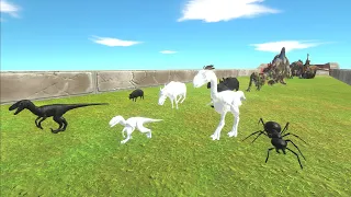 Race to eat Black & White Team - Animal Revolt Battle Simulator