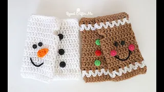 Crochet Christmas Fingerless Gloves