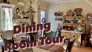 DINING ROOM TOUR | THRIFTED AND STYLED | HOME TOUR | EARLY SPRING | VINTAGE DECORATING IDEAS