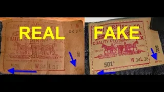 Real vs Fake Levi's 501 jeans. How to spot fake Levi's