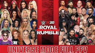 WWE 2K20 Universe Mode ROYAL RUMBLE (FULL PPV)