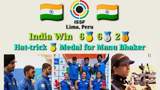 ISSF JUNIOR WORLD CHAMPIONSHIP. India is in Top in Medal tally. India won 6 gold &  total 14 medal.