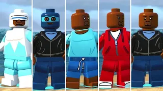 All Frozone (Lucius Best) Costumes in LEGO The Incredibles