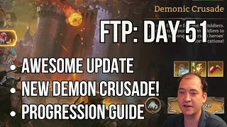 Watcher of Realms: FTP Day 51! Demonic Crusade all intro levels first look, Gear Raid 1