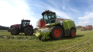 Senáže 2022 Jílek  ZD Okříšky Claas Jaguar 940 2x Case IH Magnum, John deere 7920,  Fastrac 4220