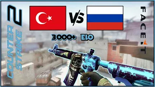 CS2: захватывающая дух битва между турками и русскими! - Faceit 3000 Elo [de_mirage] - Дорога к FPL!