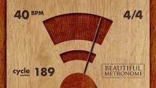 40 BPM 4/4 Wood Metronome HD
