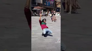 break dancing at London Leicester square