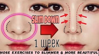 [5 Min] Nose Exercises To Slimmer & More Beautiful in 1 Week | Top Exercises for Nose at Home