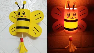 Cách Làm Đèn Lồng Trung Thu Con Ong Bằng Giấy Đơn Giản - DIY: How To Make A Paper Lantern