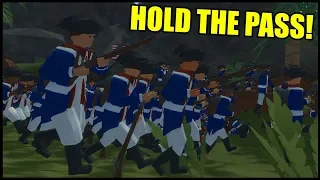 MUSKET LINE Defends Tiny CANYON PASS! - Rise of Liberty: American Revolution Battle Simulator