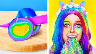 SCHMECKE DEN REGENBOGEN vom Einhorn | Regenbogen-Eier & Nudeln! Buntes Essen auf 123 GO! SCHOOL