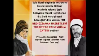 BEDİÜZZAMAN VE SÜLEYMAN HİLMİ TUNAHAN