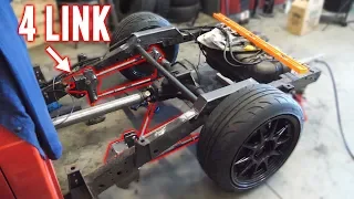 Drift Truck gets a CUSTOM 4 LINK REAR SUSPENSION! (Lots of Fabrication)