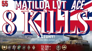 World Of Tanks Gameplay- WOT - Matilda LVT 8 kills