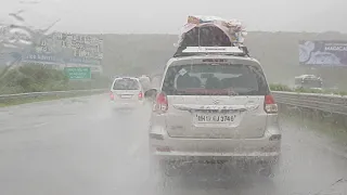 Massive Heavy Rain Pune Mumbai Expressway