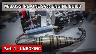 100cc 2-stroke engine building (MALOSSI RC-One 94cc) #1 unboxing