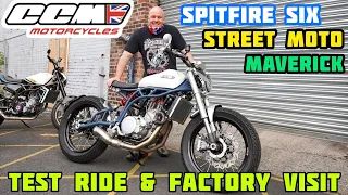 CCM Maverick - Spitfire Six - Street Moto Test Ride Review & Factory Visit