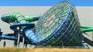 GIANT TORNADO Water Slide at Lalandia Billund (Denmark)! Onride POV