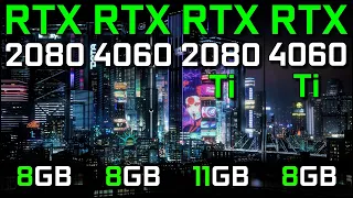 RTX 2080 vs RTX 4060 vs RTX 2080 Ti vs RTX 4060 Ti | Test in 15 Games | 2024