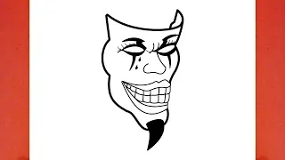 HOW TO DRAW AN EVIL CLOWN MASK
