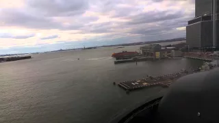 NYC landing at the heliport near wall street.