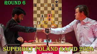 MISS WIN!! Gukesh vs Magnus Carlsen || Superbet Poland Rapid 2024 - R6