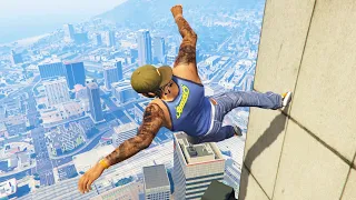 GTA 5 Funny/Crazy Jump Compilation #12 (GTA V Fails Funny Moments)