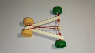 How to make a Car 🚗 with Ice cream Sticks
