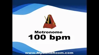 Metronome 100 bpm  - 5 minutes - Just a click