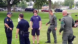 Wapak National Night out Taser Demonstration