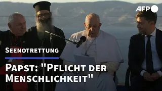 Papst nennt Seenotrettung von Flüchtlingen "Pflicht der Menschlichkeit" | AFP