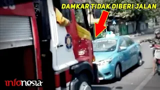 LAGI DAN LAGI...! Peristiwa Mobil Pemadam Kebakaran Tidak Diberi Jalan Yang Terekam Kamera