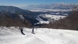 2024/2/17 野沢温泉スキー場。一番空いてる穴場コース。しかも絶景！水無ゲレンデ〜牛首コース。