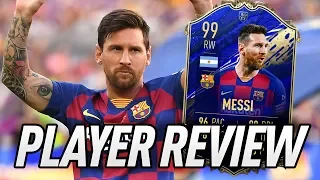 THIS CARD IS BROKEN! 🤐 99 TOTY MESSI PLAYER REVIEW! - FIFA 20 Ultimate Team