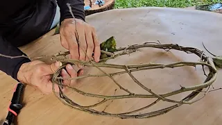 Take the dry twigs and branches to make rustic decoration Farmhouse - DIY