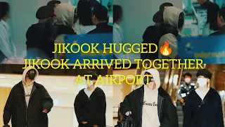 JIKOOK HUGGED IN THE AIRPORT || JIKOOK GOING TO JAPAN || JIKOOK ARRIVED AT AIRPORT TOGETHER