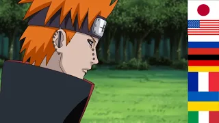 Pain saying "This world shall know pain" in 7 different languages | Naruto Multilanguage