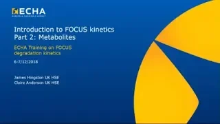 Biocides training on degradation kinetics – part 2