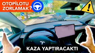 TESLA KAZA YAPTIRACAKTI!!! Şehir İçinde OTOPİLOTLA GEZMEK!