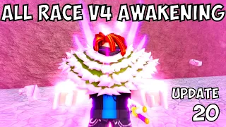 Awakening All V4 Races Before Update 20 in Bloxfruits