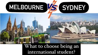 Sydney vs melbourne|What to choose being an international student?| Australia |Aarzoo Gaur