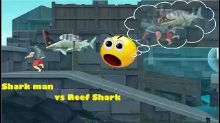 Shark man (RIP) vs Reef Shark !! - Hungry Shark Evolution