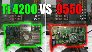 GeForce4 Ti 4200 vs Radeon 9550 Test In 11 Games (No FPS Drop - Capture Card)