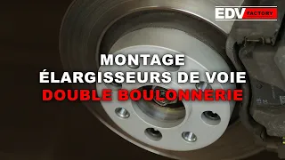 Montage élargisseurs de voie double boulonnerie avec inserts